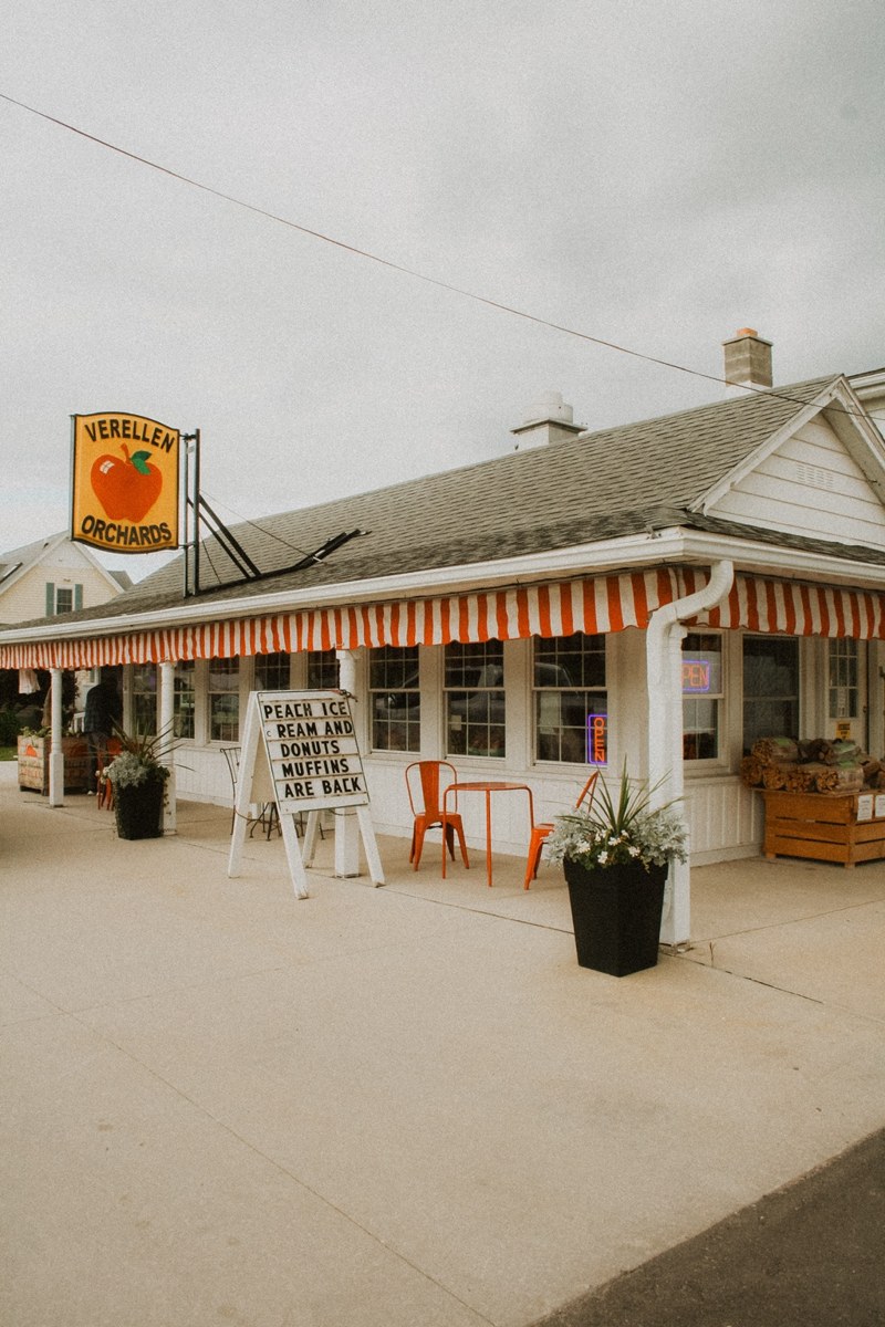 Vintage roadside diner storefront